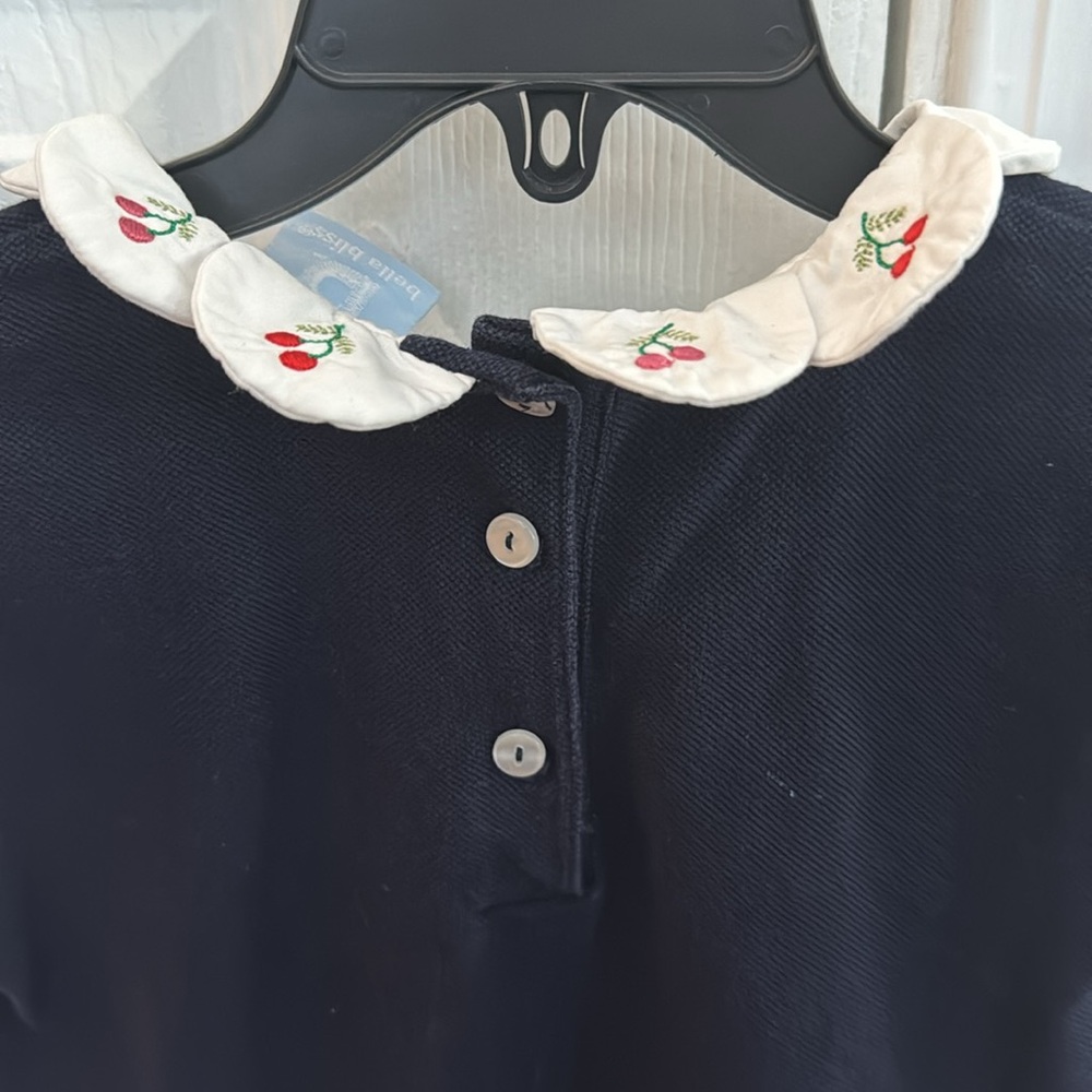 Bella Bliss Girls Embroidered Collar Dress - Picture 7 of 7